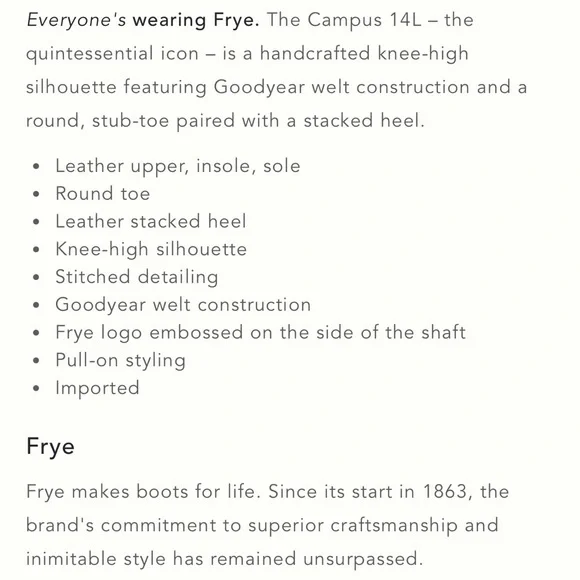 Frye Campus 14L Boots saddle Size 9 In Excellent Condition - Picture 8 of 8